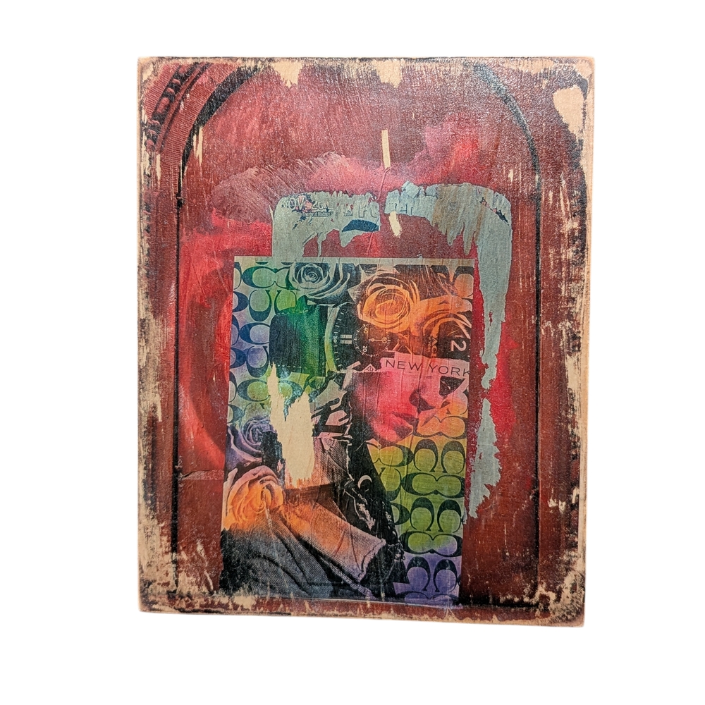 Abstract Street photography In NYC Mixed Media Wall Art Original Piece